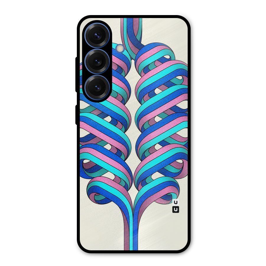 Coil Abstract Pattern Metal Back Case for Galaxy S25