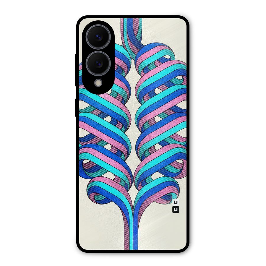 Coil Abstract Pattern Metal Back Case for Galaxy S25 Edge