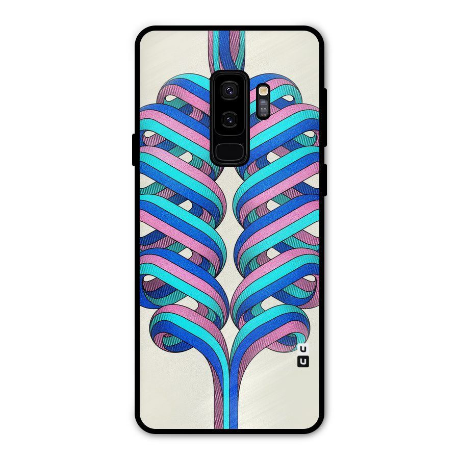 Coil Abstract Pattern Metal Back Case for Galaxy S9 Plus