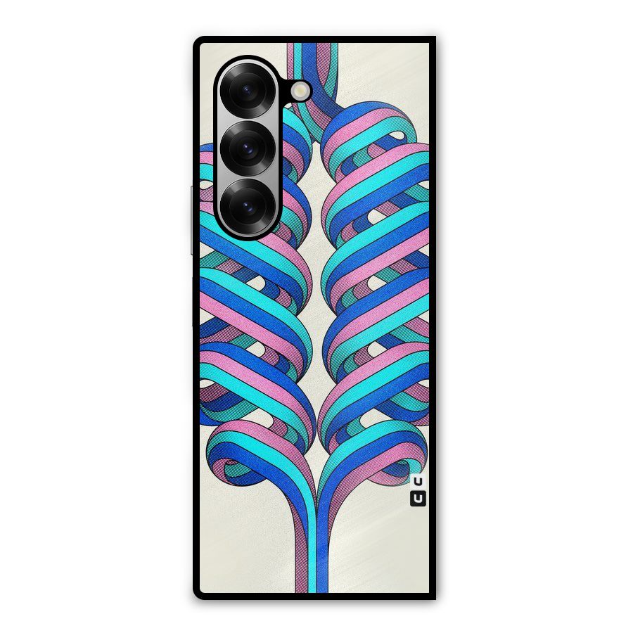 Coil Abstract Pattern Metal Back Case for Galaxy Z Fold6