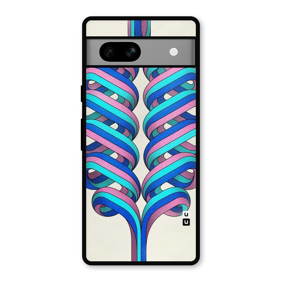 Coil Abstract Pattern Metal Back Case for Google Pixel 7a