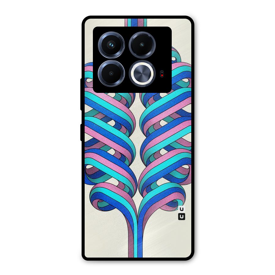 Coil Abstract Pattern Metal Back Case for Infinix Note 40 5G