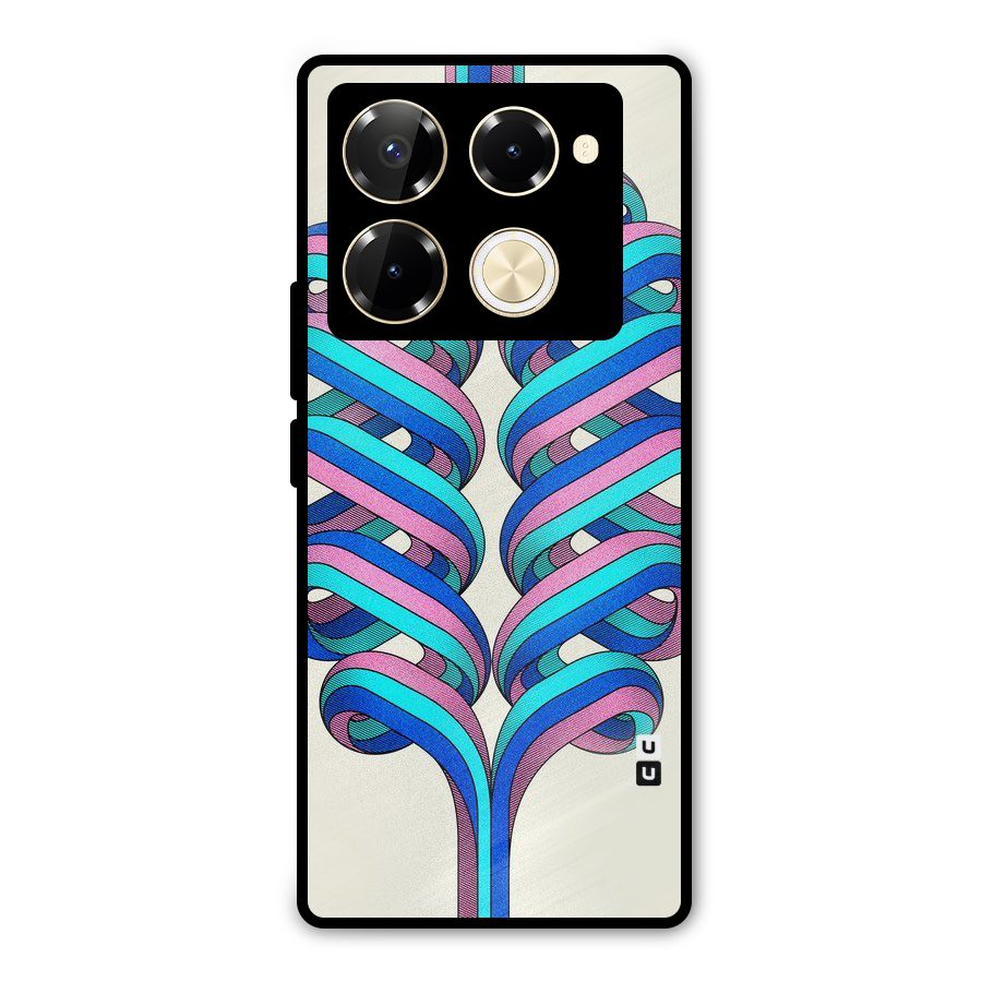Coil Abstract Pattern Metal Back Case for Infinix Note 40 Pro Plus