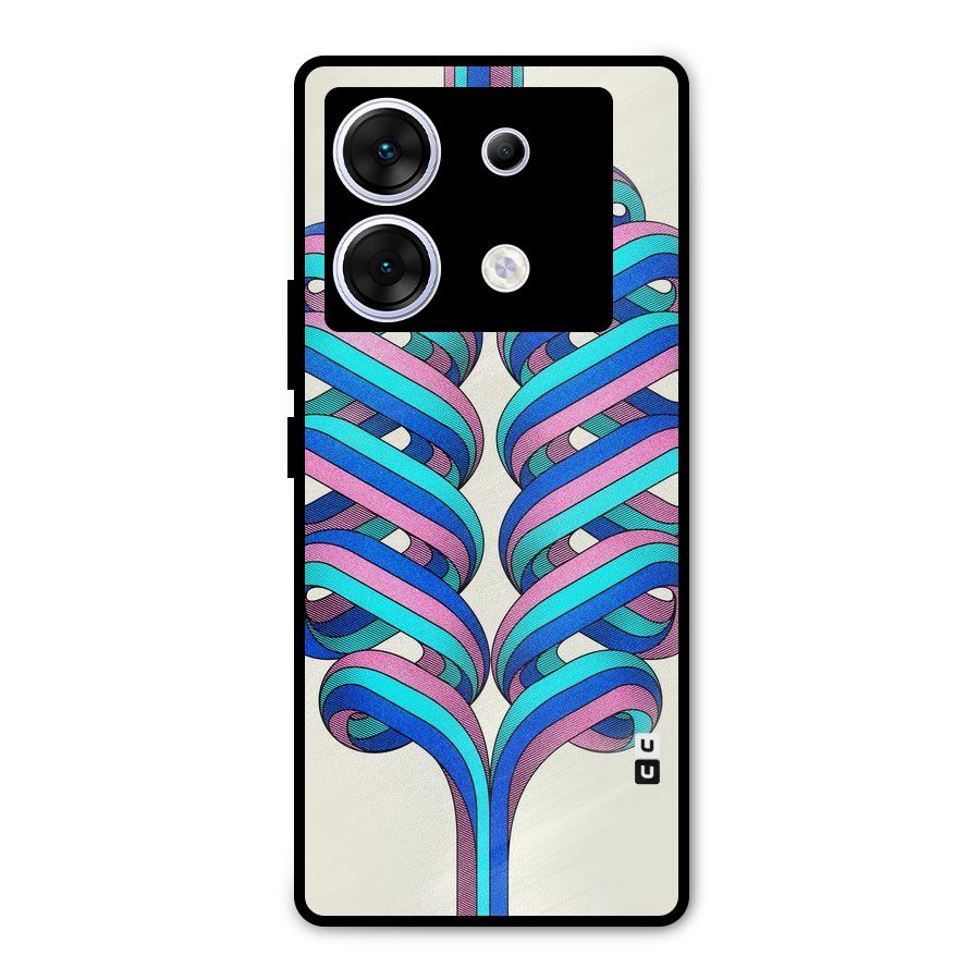 Coil Abstract Pattern Metal Back Case for Infinix Zero 30 5G
