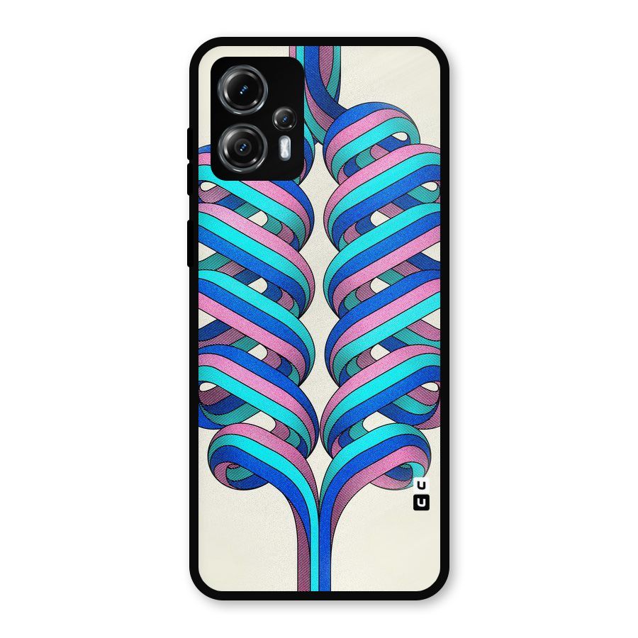 Coil Abstract Pattern Metal Back Case for Moto G13