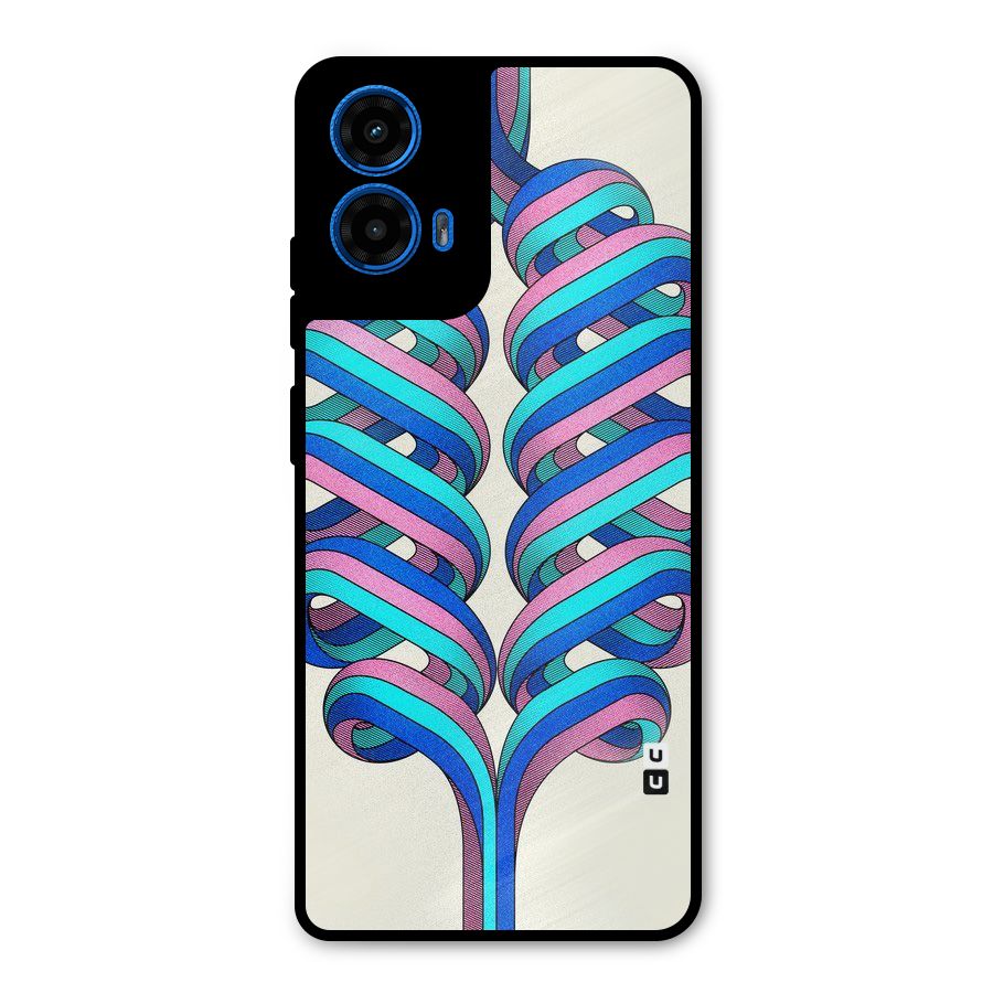 Coil Abstract Pattern Metal Back Case for Moto G45