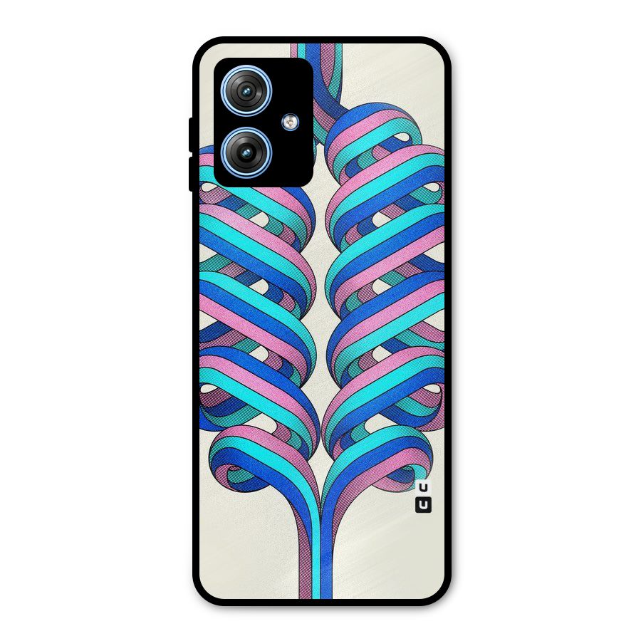 Coil Abstract Pattern Metal Back Case for Moto G54
