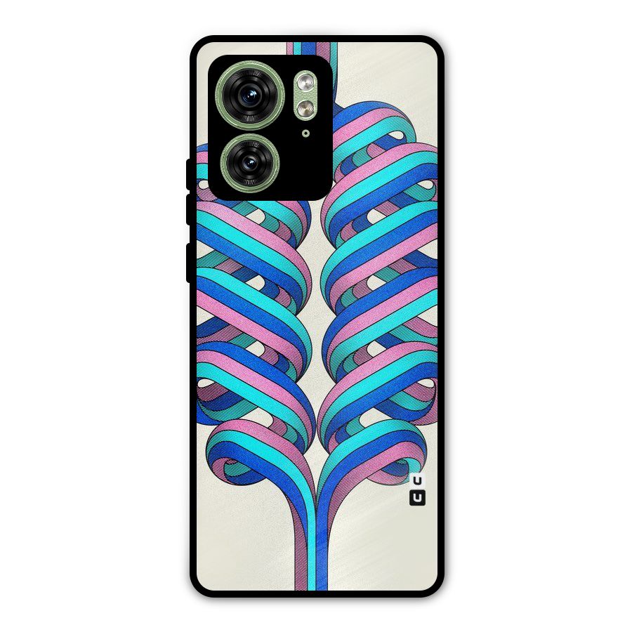 Coil Abstract Pattern Metal Back Case for Motorola Edge 40 5G
