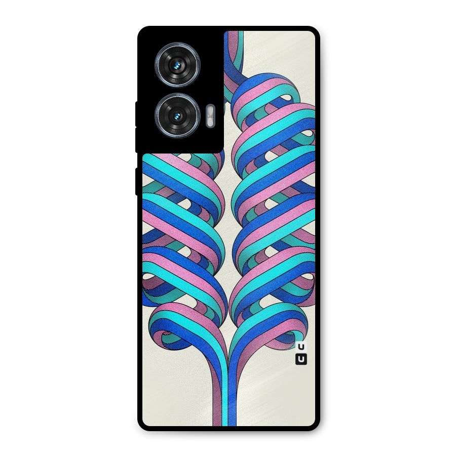 Coil Abstract Pattern Metal Back Case for Motorola Edge 50 Fusion