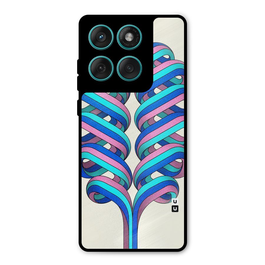 Coil Abstract Pattern Metal Back Case for Motorola Edge 60 Fusion