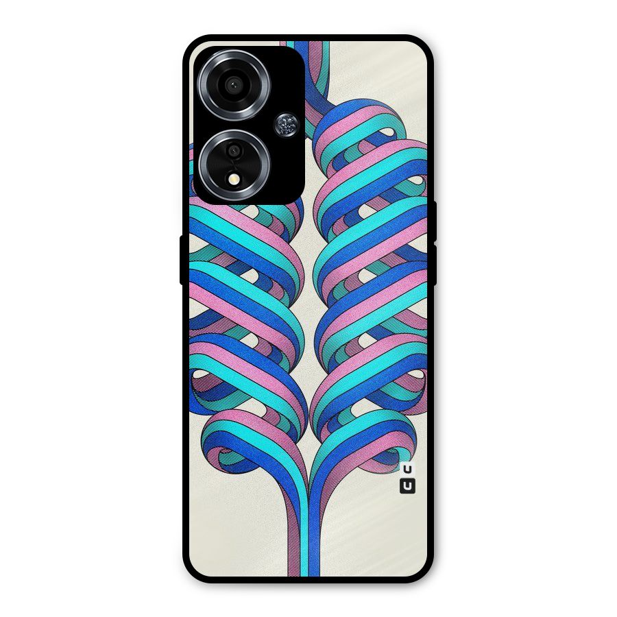 Coil Abstract Pattern Metal Back Case for Oppo A59