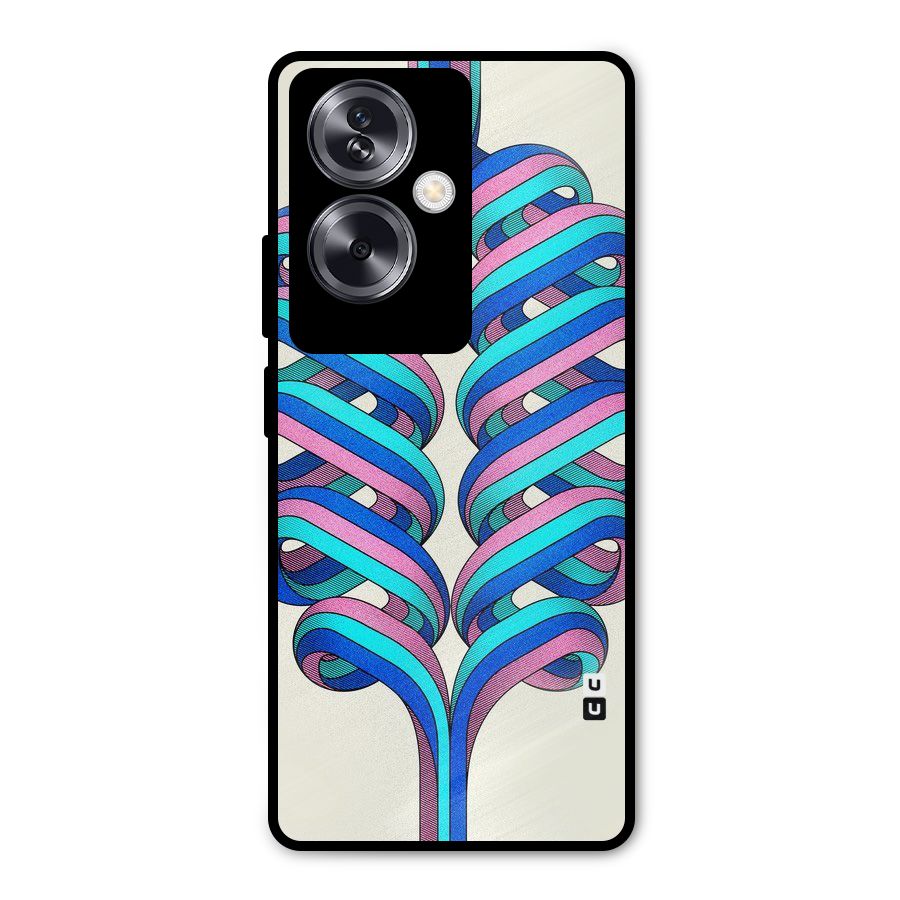 Coil Abstract Pattern Metal Back Case for Oppo A79 5G