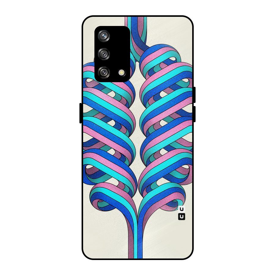 Coil Abstract Pattern Metal Back Case for Oppo F19