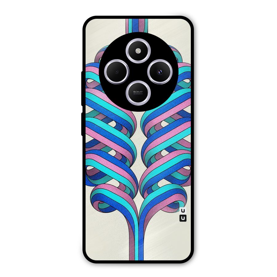 Coil Abstract Pattern Metal Back Case for Poco C75 5G