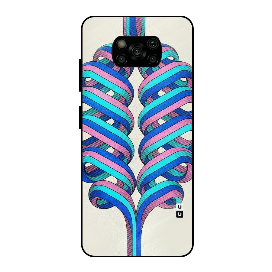 Coil Abstract Pattern Metal Back Case for Poco X3