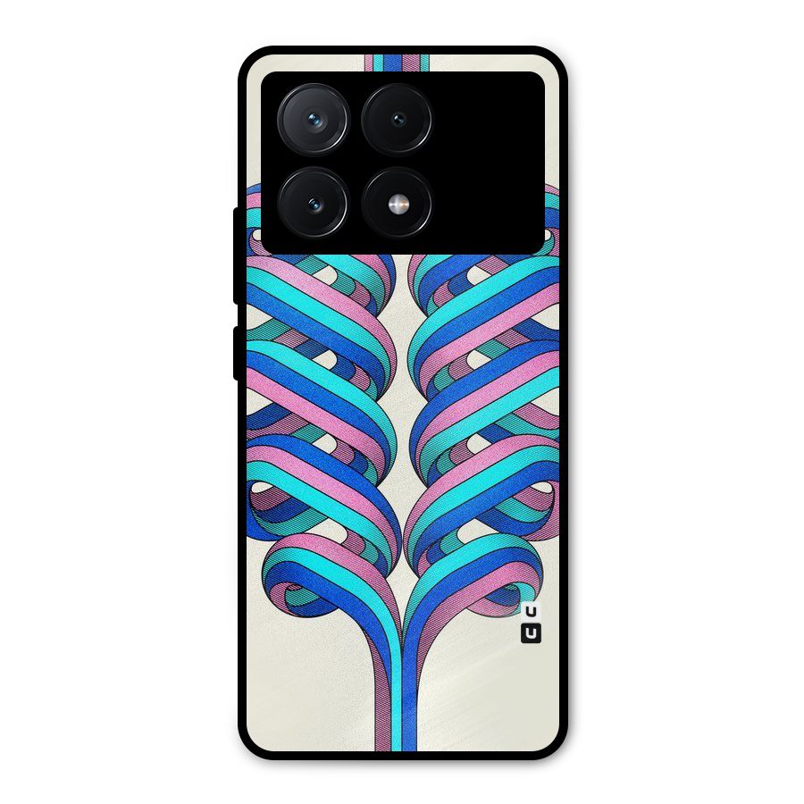 Coil Abstract Pattern Metal Back Case for Poco X6 Pro