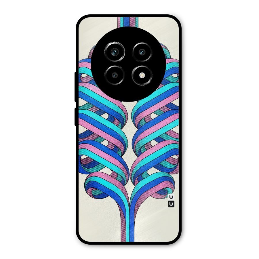 Coil Abstract Pattern Metal Back Case for Realme 13 Pro