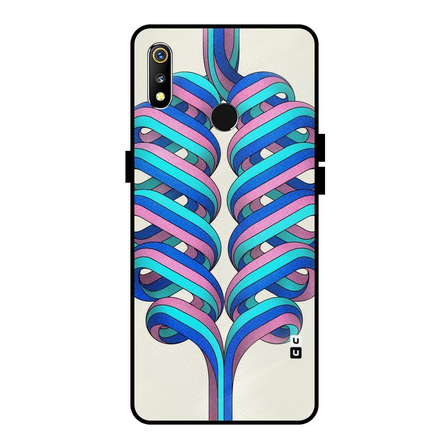 Coil Abstract Pattern Metal Back Case for Realme 3i
