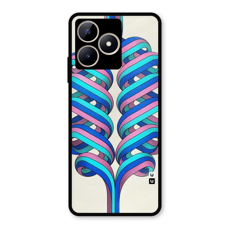 Coil Abstract Pattern Metal Back Case for Realme C53