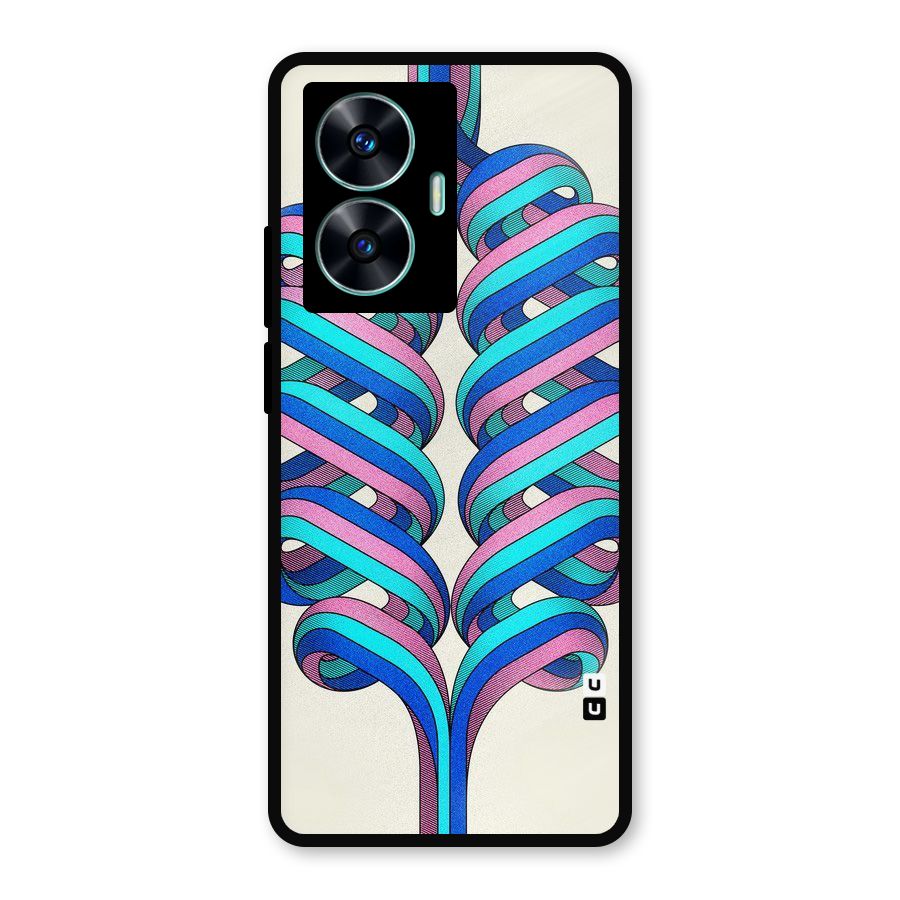 Coil Abstract Pattern Metal Back Case for Realme C55