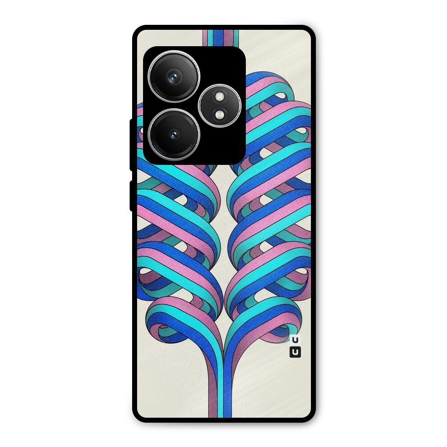 Coil Abstract Pattern Metal Back Case for Realme GT 6T