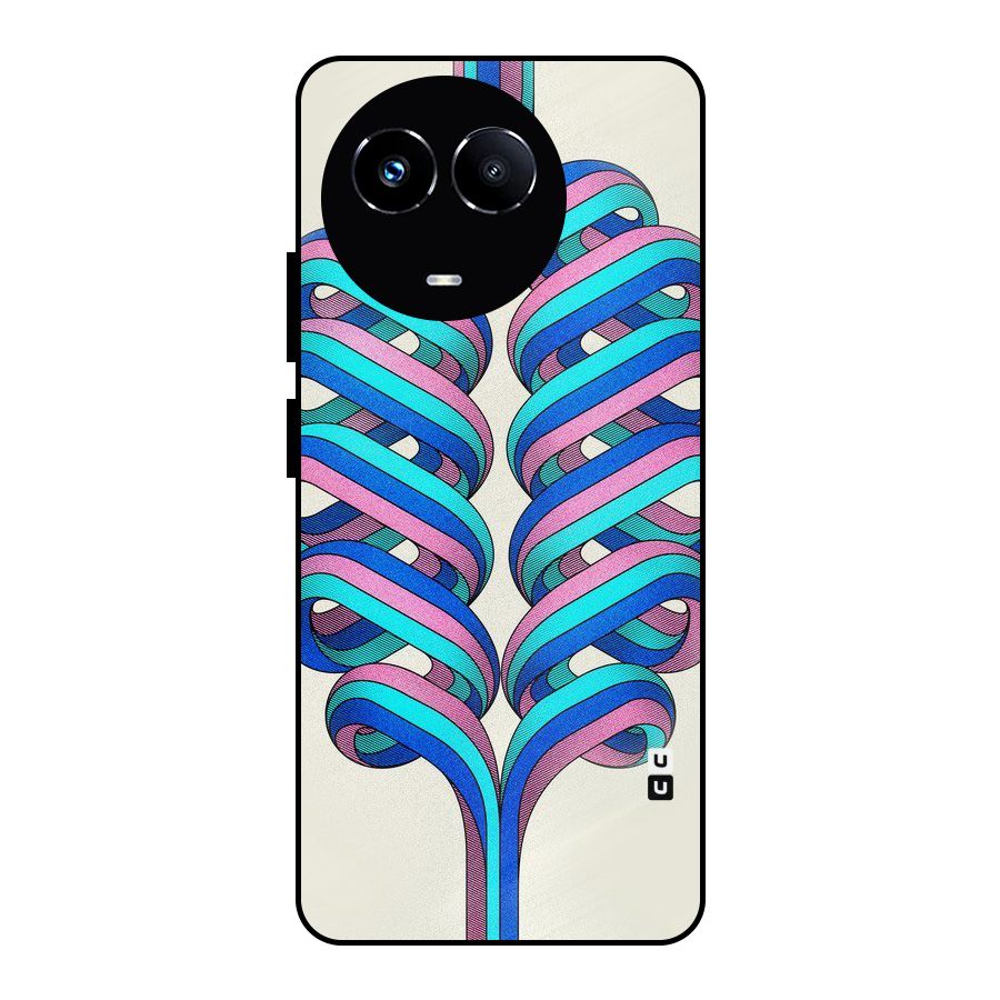 Coil Abstract Pattern Metal Back Case for Realme Narzo 60X