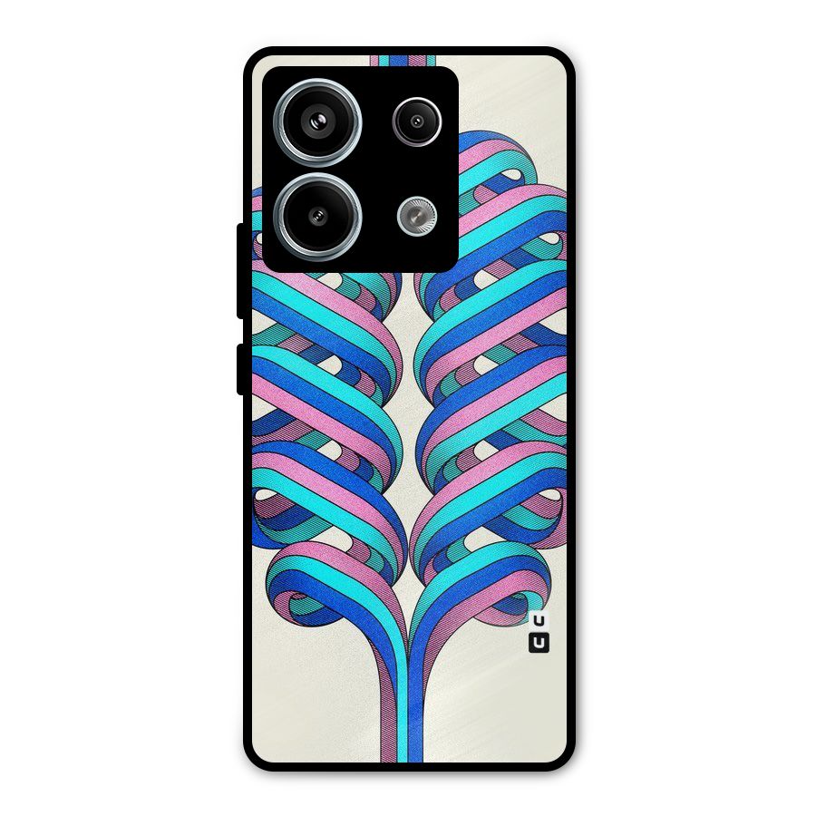 Coil Abstract Pattern Metal Back Case for Redmi Note 13 Pro 5G