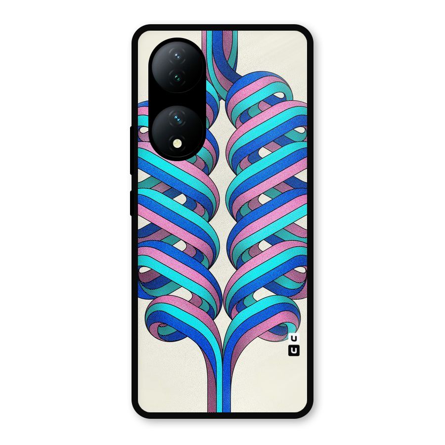 Coil Abstract Pattern Metal Back Case for Vivo T2