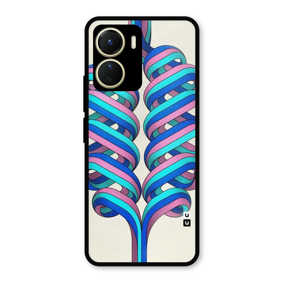 Coil Abstract Pattern Metal Back Case for Vivo T2x