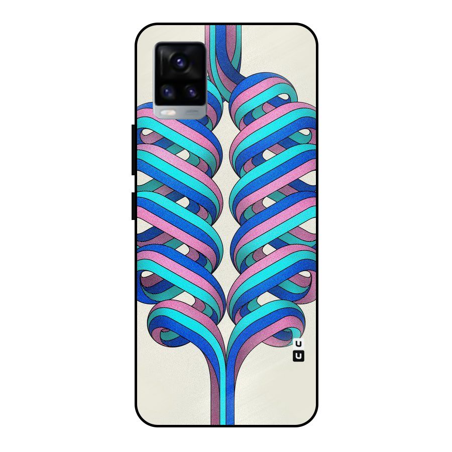 Coil Abstract Pattern Metal Back Case for Vivo V20 2021