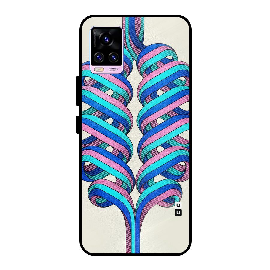 Coil Abstract Pattern Metal Back Case for Vivo V20 Pro