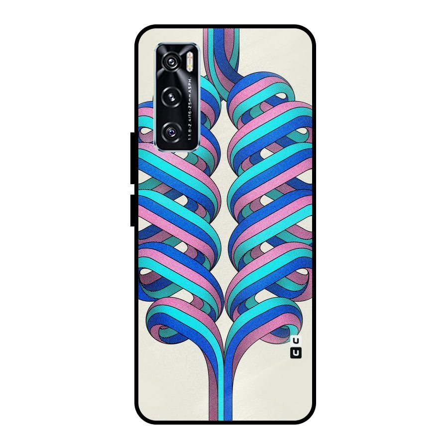 Coil Abstract Pattern Metal Back Case for Vivo V20 SE