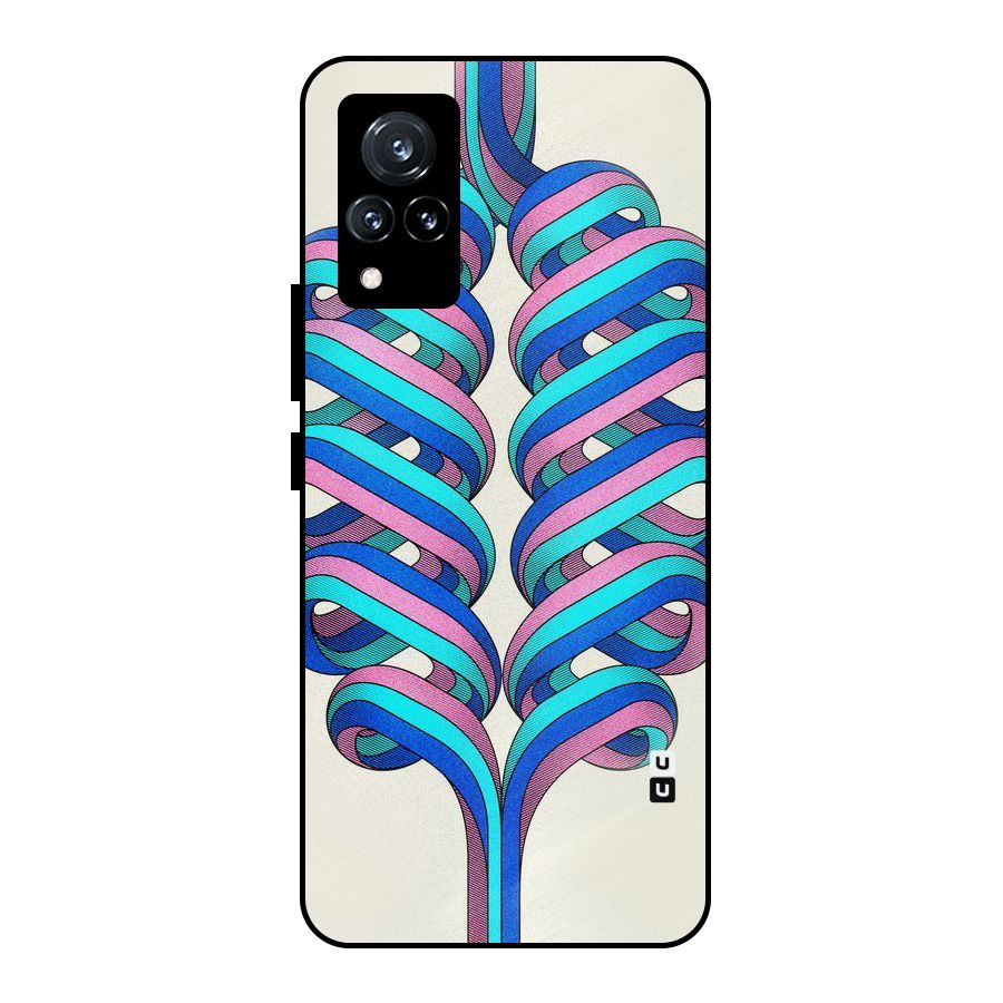 Coil Abstract Pattern Metal Back Case for Vivo V21 5G