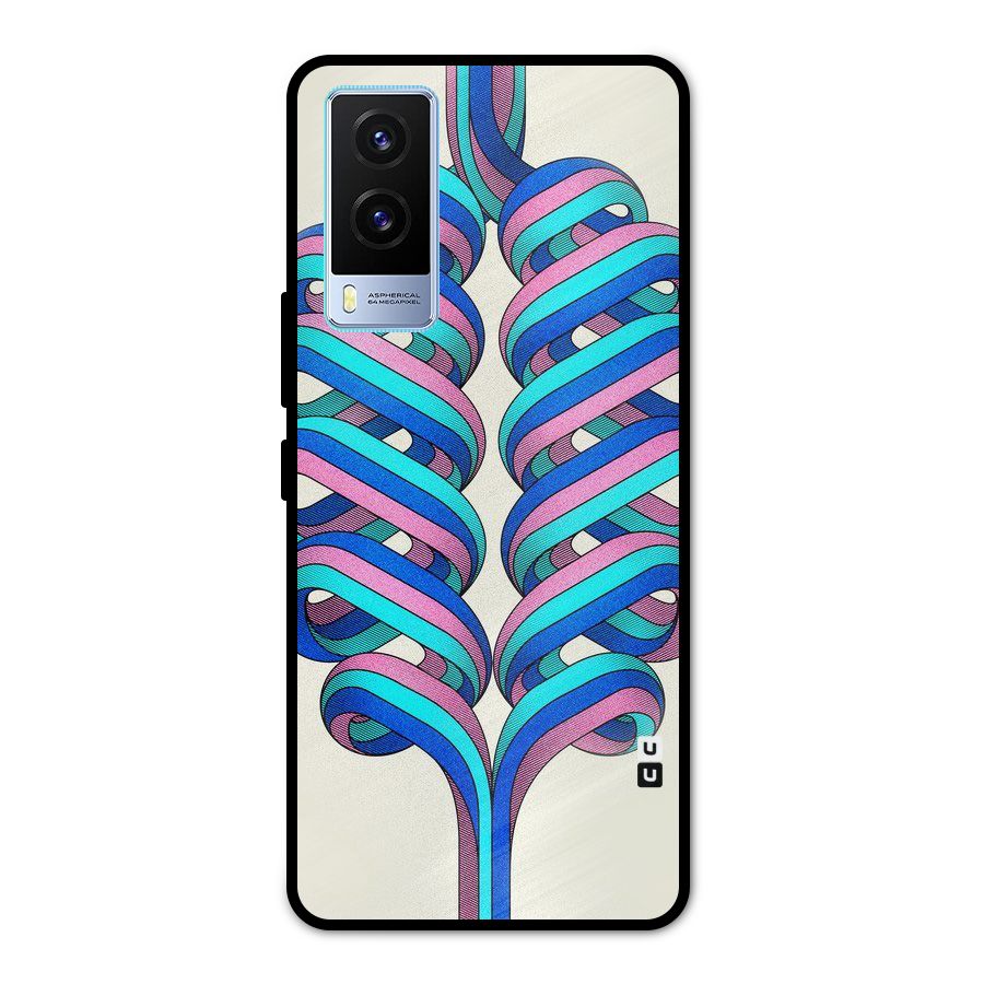 Coil Abstract Pattern Metal Back Case for Vivo V21e 5G