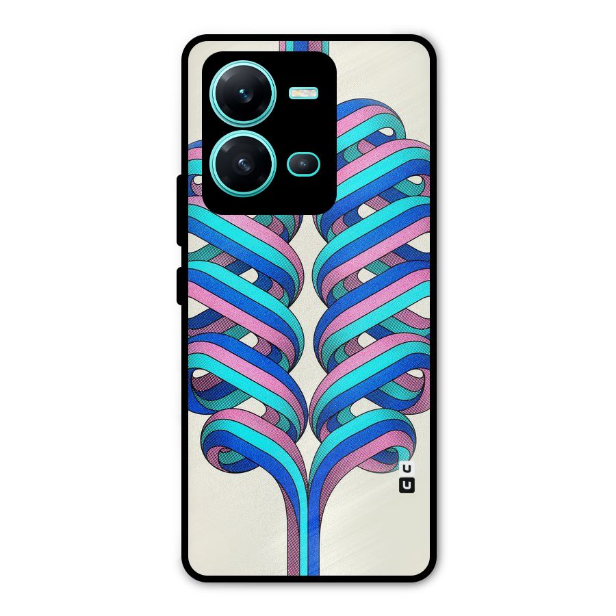 Coil Abstract Pattern Metal Back Case for Vivo V25