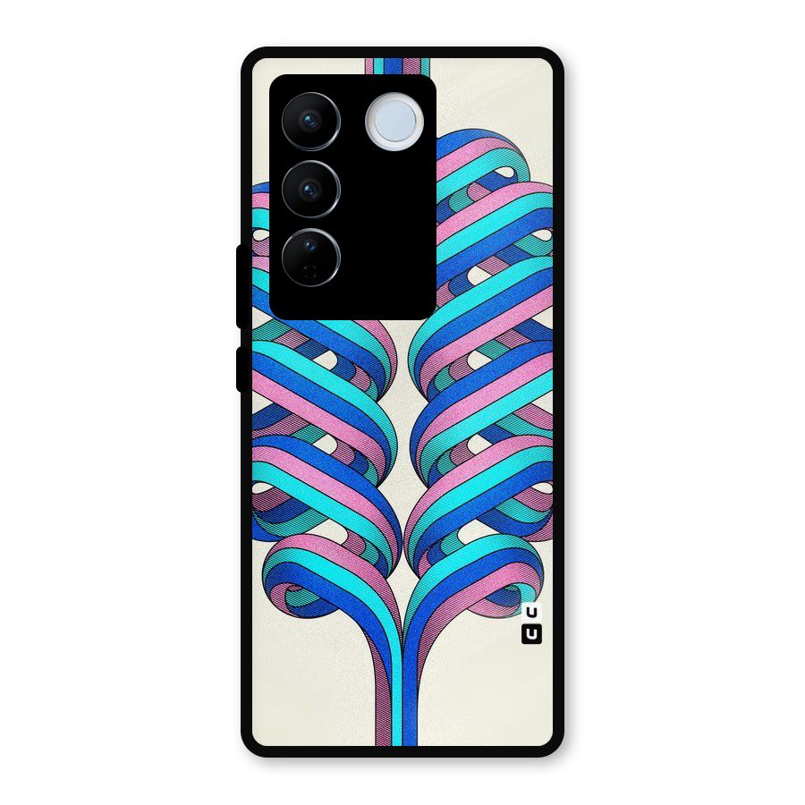 Coil Abstract Pattern Metal Back Case for Vivo V27