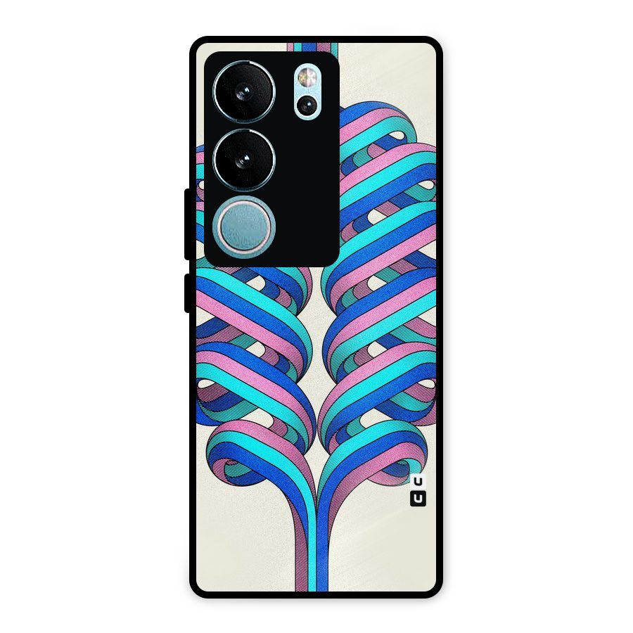 Coil Abstract Pattern Metal Back Case for Vivo V29 Pro