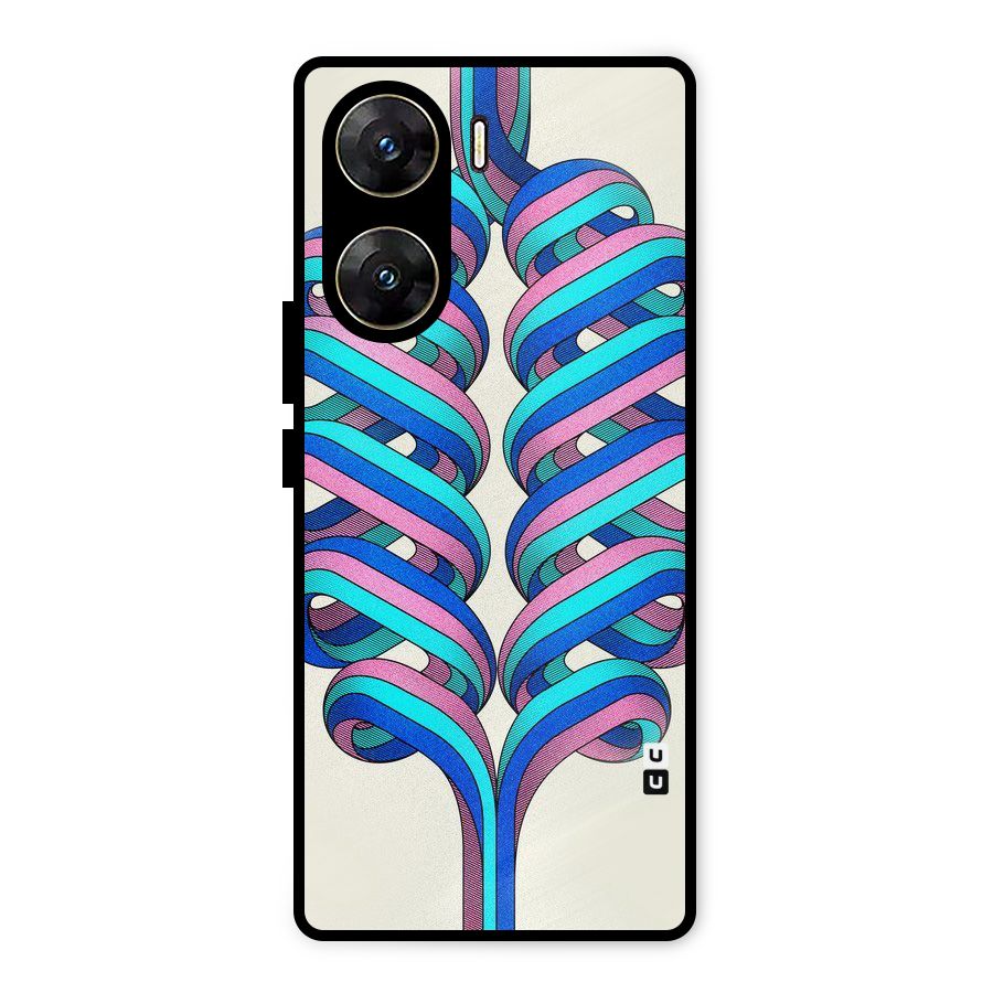 Coil Abstract Pattern Metal Back Case for Vivo V29e