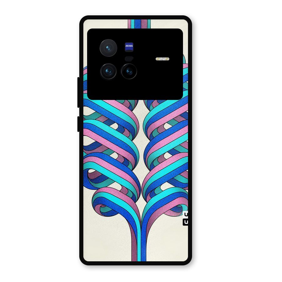 Coil Abstract Pattern Metal Back Case for Vivo X80