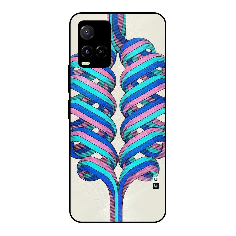 Coil Abstract Pattern Metal Back Case for Vivo Y21A