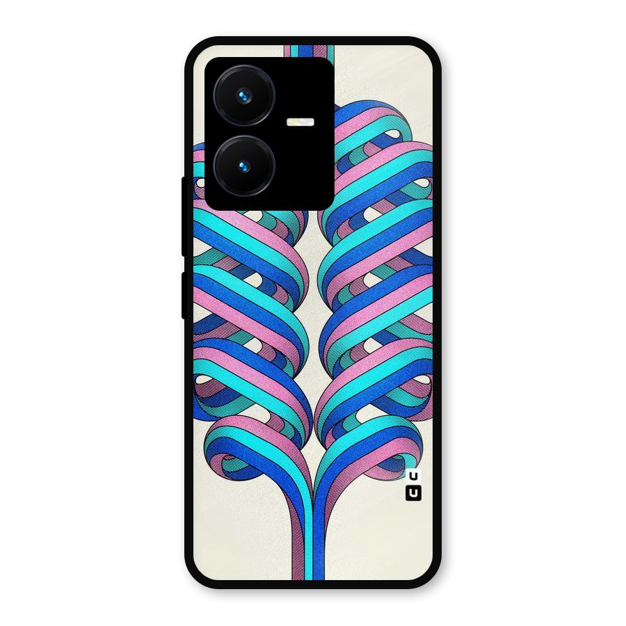 Coil Abstract Pattern Metal Back Case for Vivo Y22