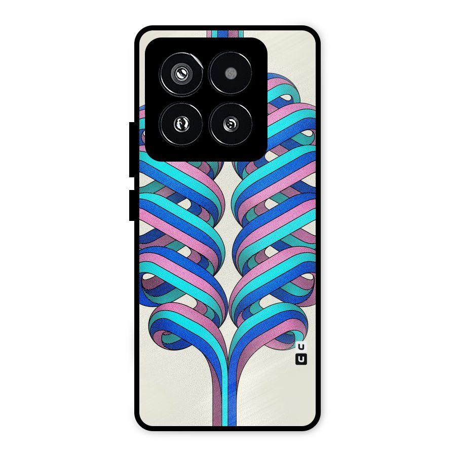 Coil Abstract Pattern Metal Back Case for Xiaomi 14 Pro