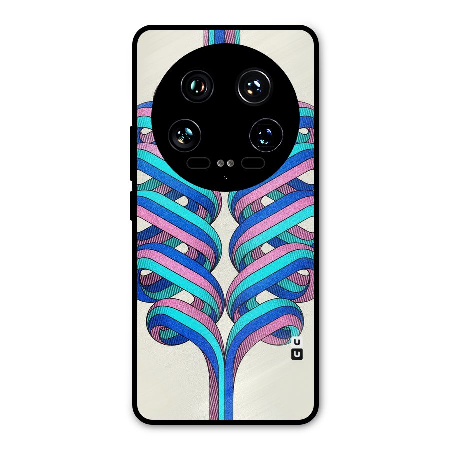 Coil Abstract Pattern Metal Back Case for Xiaomi 14 Ultra