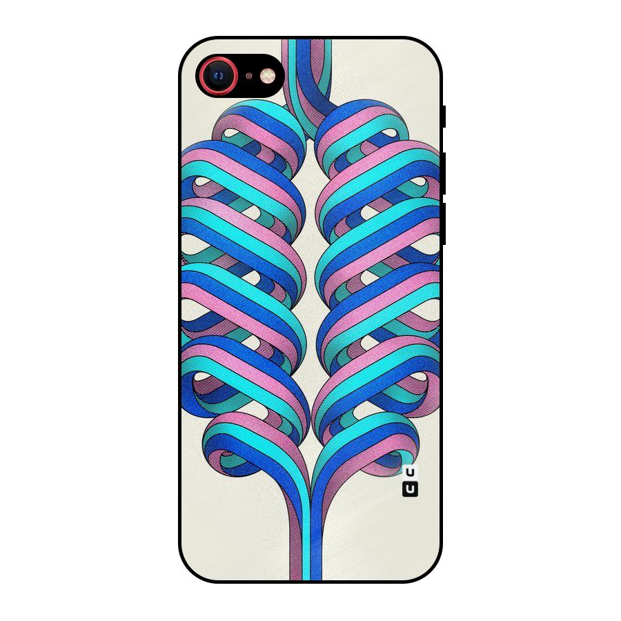 Coil Abstract Pattern Metal Back Case for iPhone SE 2022