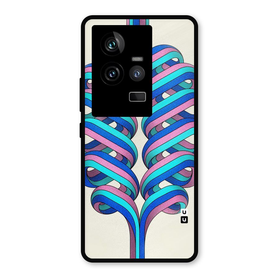 Coil Abstract Pattern Metal Back Case for iQOO 11 5G