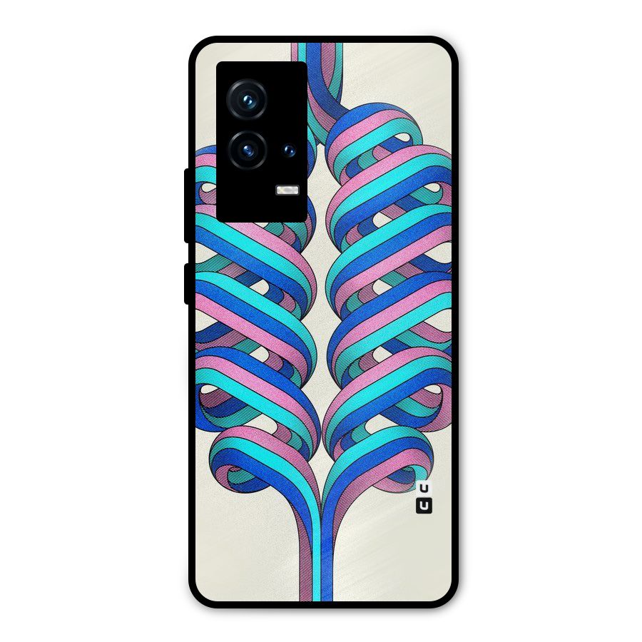 Coil Abstract Pattern Metal Back Case for iQOO 9 5G