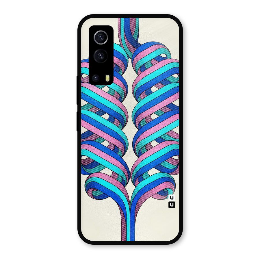 Coil Abstract Pattern Metal Back Case for iQOO Z3