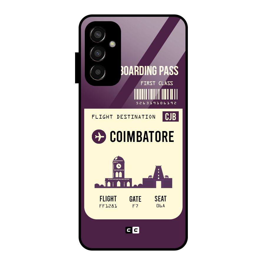 Coimbatore Boarding Pass Glass Back Case for Galaxy F13