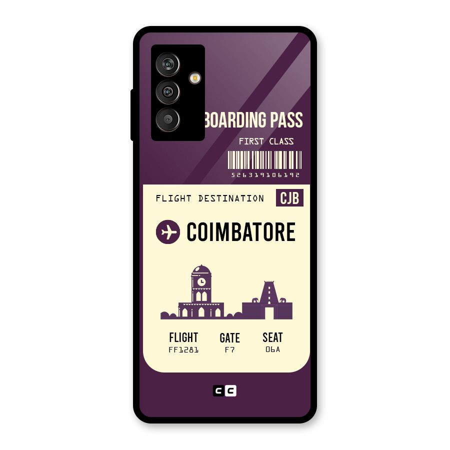 Coimbatore Boarding Pass Glass Back Case for Galaxy M13