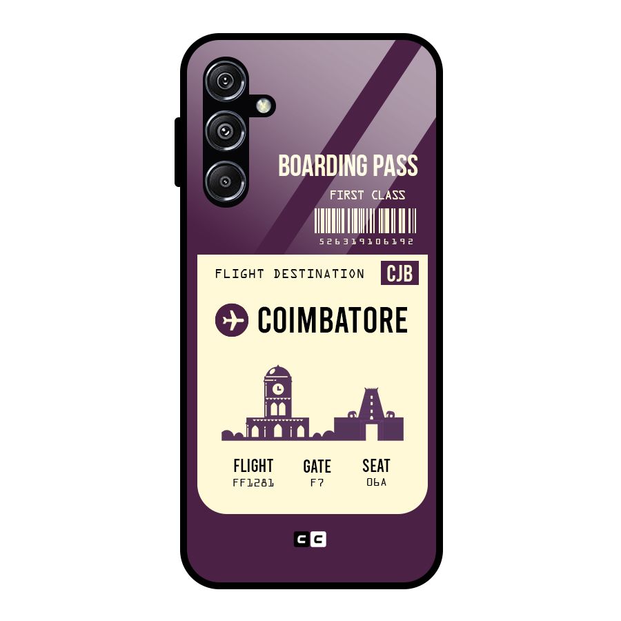 Coimbatore Boarding Pass Glass Back Case for Galaxy M34 5G